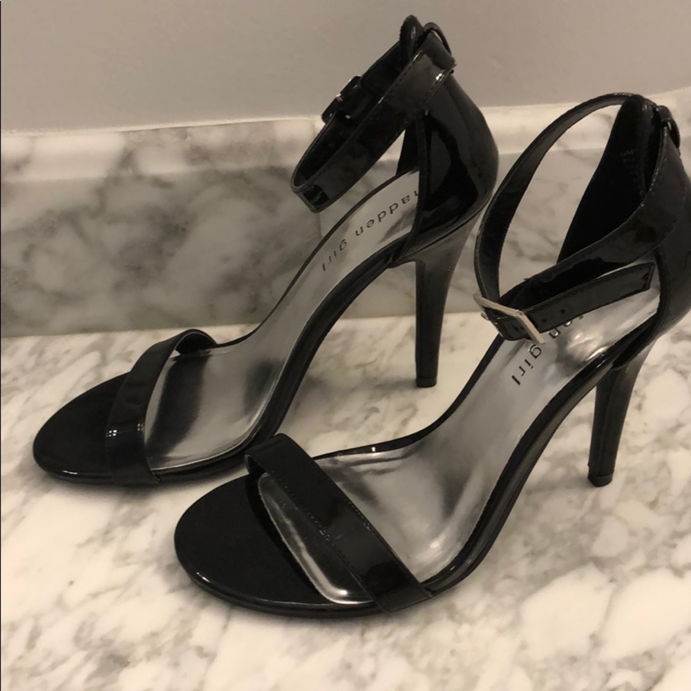 NEW Black Madden Girl Patent Heels